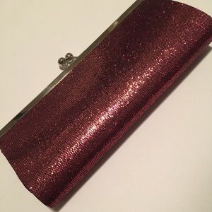 Sequin Burgundy Hand Clutch